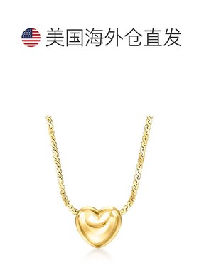自营Ross Simons的RS Pure意大利18K金粉条充气心形项链-16英寸