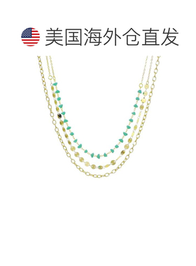 自营adornia14k Gold Plated 3-Layer Toggle, Confetti, and Tur