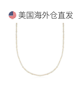 自营Ross-Simons 3-4mm Cultured Pearl Bead Necklace With 18kt