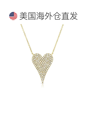 自营 sabrina14k 金 & 钻石心形项链 - 黄色 美国奥莱直发吊坠