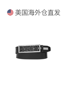 自营Leather Belt Philipp Plein TM - black 腰带 美国奥莱直发
