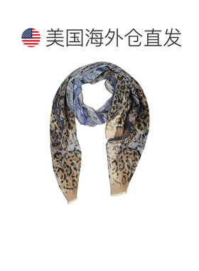 自营etroGrigent羊毛真丝围巾-灰色动物 美国奥莱直发