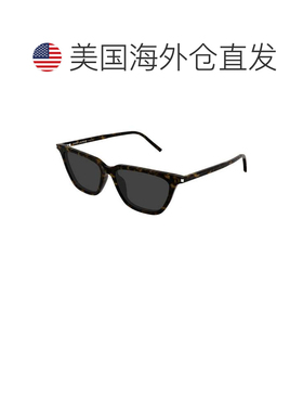 自营saint laurentSl 889 Sulpice薄方形龟形太阳镜-灰色 美国奥