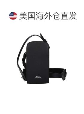 自营A.P.C. Leather Crossbody Men's Bag - black 美国奥莱直发