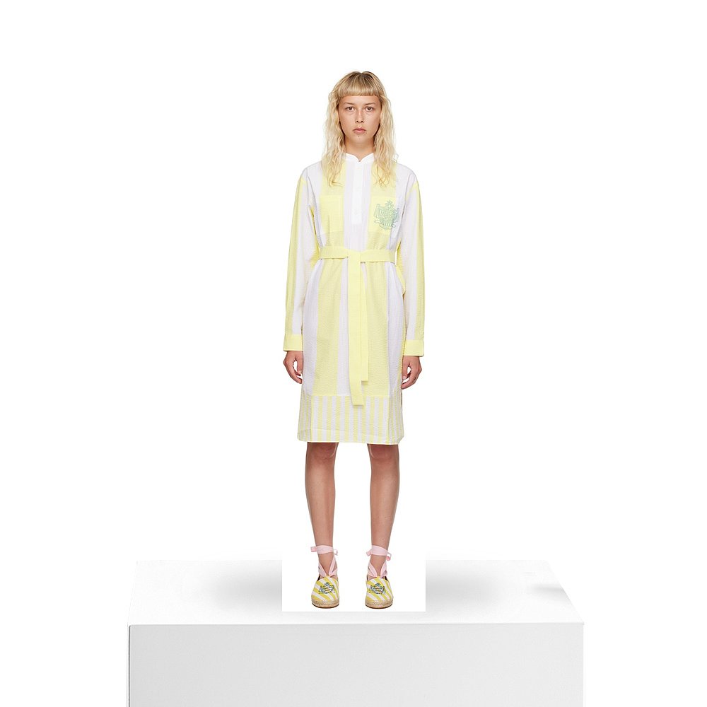 1h可退 香港直邮潮奢 MAISON KITSUNE 女士 白色 & 黄色 Hotel Ol - 图3