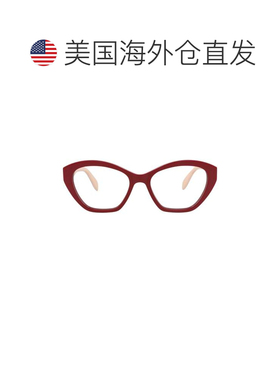 自营alexander mcqueen猫眼-框架醋酸纤维光学框架-红色 美国奥莱