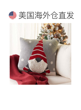 自营safavieh薄荷精灵抱枕-灰/红 美国奥莱直发