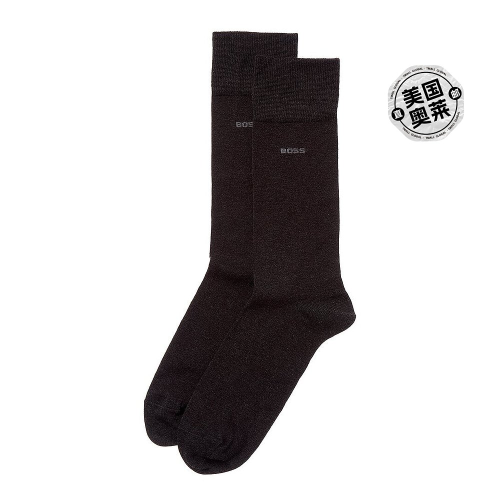 自营Hugo Boss 2pk Tom Socks - black 美国奥莱直发 - 图0