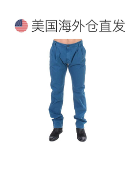 自营GF Ferre Cotton Straight Fit Men's Chinos - blue 美国奥