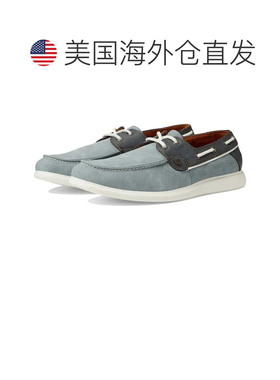 自营Men's Stacy Adams Reid Light Blue Moc Toe Casual Boat Sh