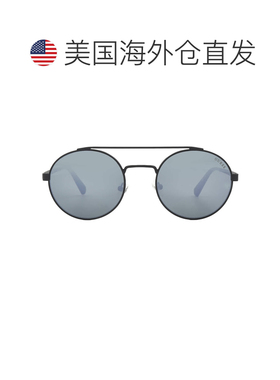 自营Guess Green Mirror Round Men's Sunglasses GU6940 02Q 53