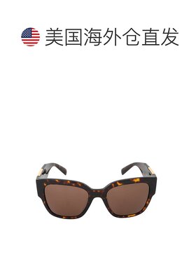 自营Versace Dark Brown Square Ladies Sunglasses VE4437U 108/