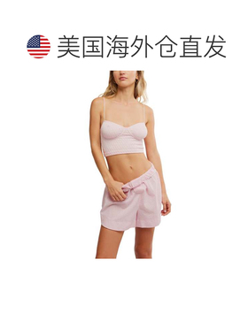 自营Women's Free People Meet You There Brami Top Pink Spaghe