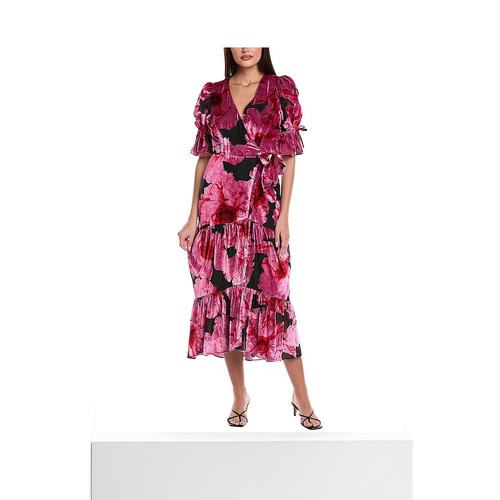 自营 Hutch Marisol Midi连衣裙-粉红色 美国奥莱直发 - 图3