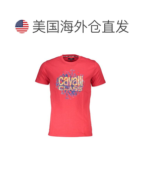 自营Cavalli Class Cotton Men Men's T-Shirt - red 美国奥莱直