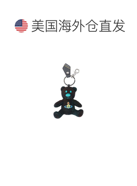 自营vivienne westwood精巧的黑色钥匙扣，表面光滑-黑色 美国奥