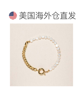 自营joey baby Lauren 珍珠链手链 金色 美国奥莱直发