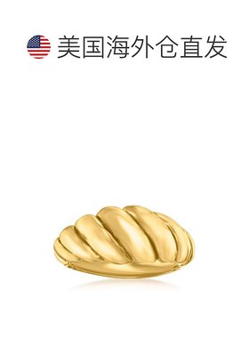 自营 Ross-Simons 意大利 14kt 黄金虾戒指 - 黄色 美国奥莱直发