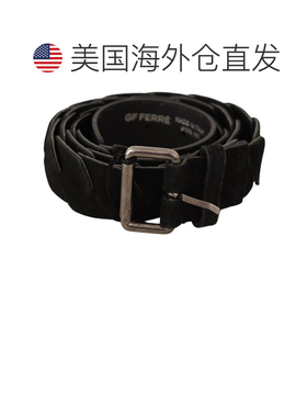 自营GF Ferre WX Tone Buckle Waist Men's Belt - black 美国奥