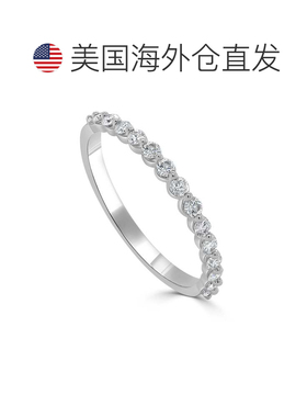 自营sabrina14K White Gold Diamond Band - white gold 美国奥莱