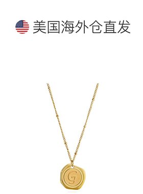 自营 savvy cie jewels22K 镀金硬币初始项链 - g 美国奥莱直发