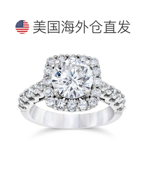 自营pompeii33 克拉（2 克拉中心）垫形光环实验室培育钻石订婚戒