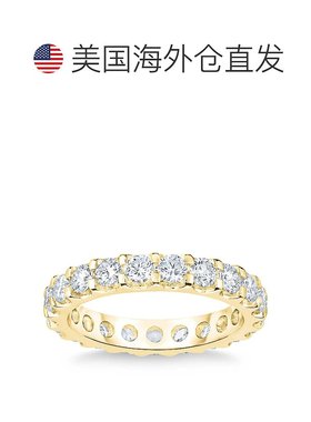 自营 pompeii32 克拉莫桑石永恒戒指女士结婚戒指 14k 黄金 - 14k