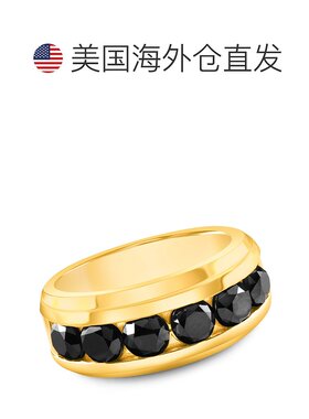 自营 pompeii34 3/8 克拉 TW 黑钻男士戒指 10k 黄金或白金 - 10k