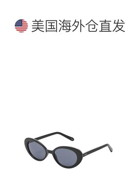 自营 Fossil女式椭圆形太阳镜-黑色 美国奥莱直发