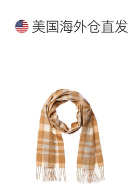 自营Amicale Cashmere Exploded Plaid Cashmere Scarf - brown