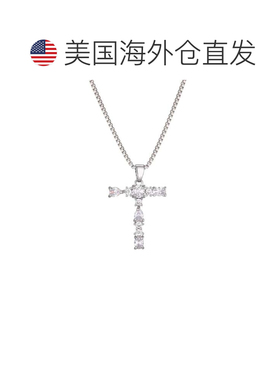 自营adornia镀银混合石水晶初始项链-银色-t 美国奥莱直发