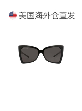 自营balenciaga猫眼框醋酸板材太阳镜-黑色黑色灰色 美国奥莱直发