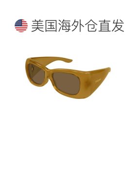 自营saint laurentAmber Sl 901 Howl光面超大方形太阳镜-金色 美