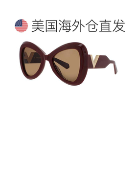自营Valentino太阳镜黑色/金色-金色 美国奥莱直发
