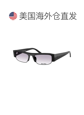 自营miu miuMUB07S 16K04O黑色/透明渐变深灰色-黑色 美国奥莱直