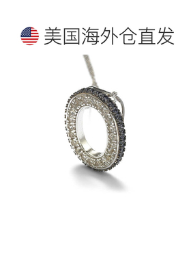 自营Suzy Levian 纯银蓝宝石和钻石装饰字母吊坠 - 蓝色 美国奥莱