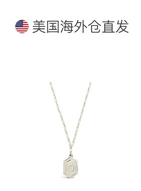 sterling foreverHexagon Tag Initial Necklace - silver-o 【美