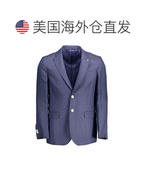 自营Gant Elegant Linen Classic Men's Jacket - blue 美国奥莱