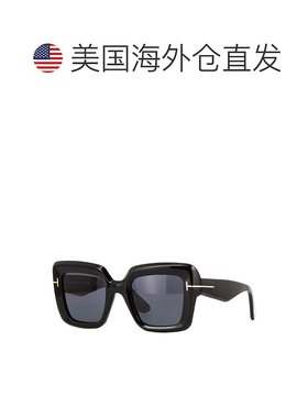 自营Tom Ford Sunglasses Square Full Rim, Shiny Black Frame A