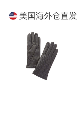 自营phenix菲尼克斯羊绒内衬皮质手套-灰色 美国奥莱直发