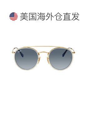 自营ray-banRay Ban圆形双桥蓝色渐变男女通用太阳镜RB3647N 9123