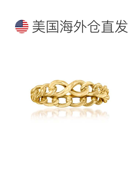 自营 Ross-Simons 意大利 14kt 黄金 Infinity Symbol Curb-Link