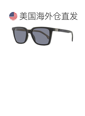 自营Boss男士矩形太阳镜B1574S 0WMIR黑色/Biege 53mm-0 wmir 美