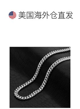 自营 Crucible Los Angeles 不锈钢 6 毫米斜面古巴锁链 18"