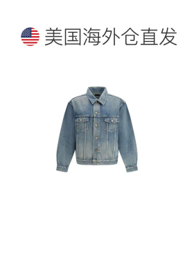 自营Saint Laurent Cotton Men's Jacket - blue 美国奥莱直发
