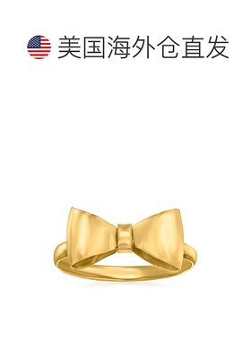自营 Ross-Simons 意大利 14kt 黄金蝴蝶结戒指 - 黄色 美国奥莱