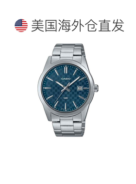 自营Casio Men’s Silver Watch with Blue Dial - MTP-VD03D-2A2