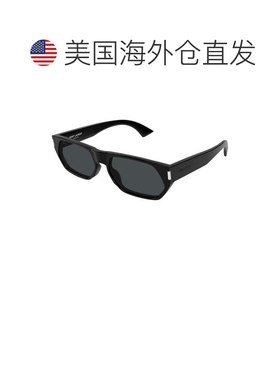 自营saint laurent黑色Sl 898光面醋酸纤维粗体超大号方形太阳镜-