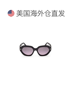 自营tom fordFt1341 Oversized Geometric Black Acetate Sunglas