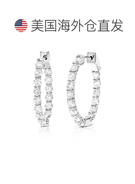 自营vir jewels3 cttw Lab Grown Diamond Hoops Earrings in 14K